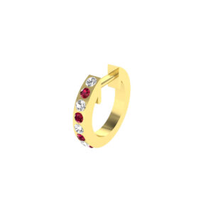 diamond colourstone earrings sample CJDCHE4