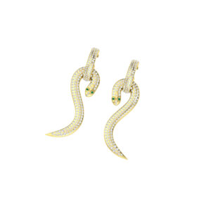 diamond colourstone earrings sample CJDCHE32