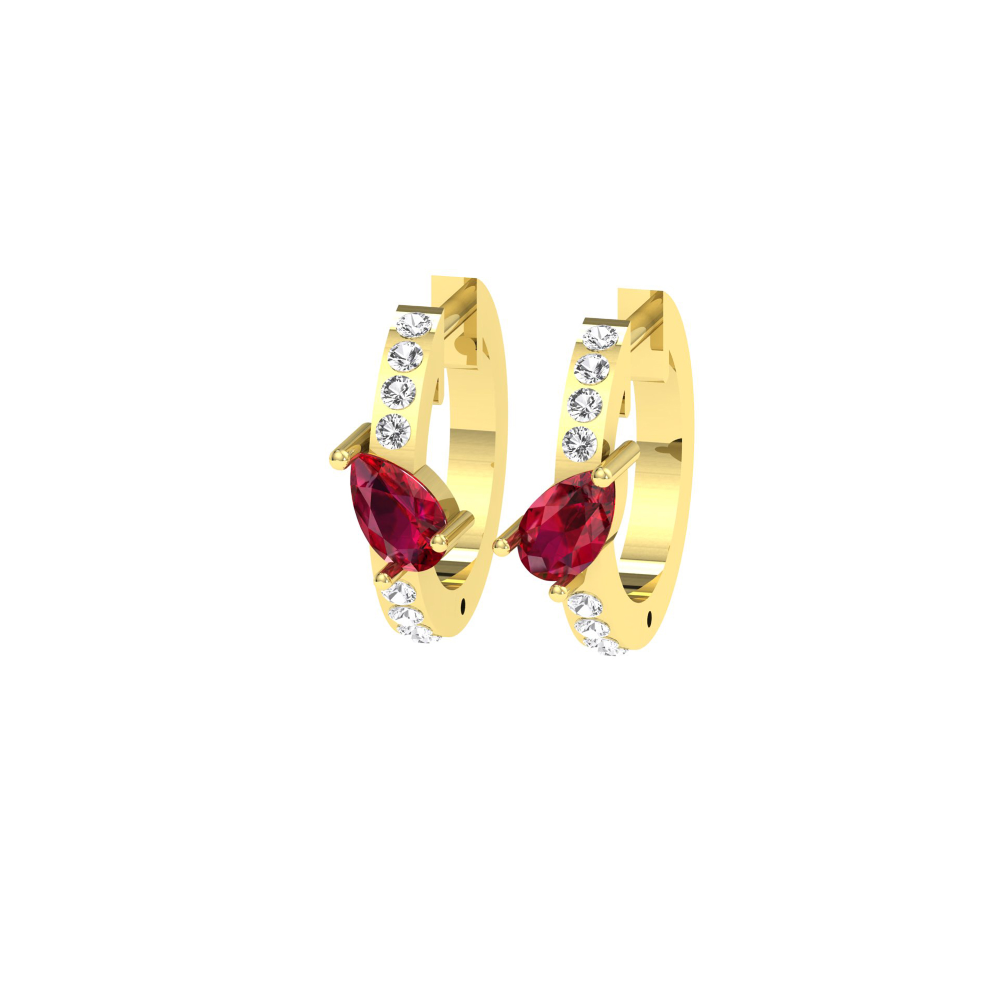 diamond colourstone earrings sample CJDCHE35