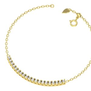 1.80mm 4.5 inch diamonds bolo bracelet 14k soid gold