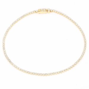 Real diamonds tennis bracelet, solid 18k solid gold, delicate bridal bracelet, thin diamond bracelet for women 1.30ct Diamond