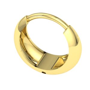 Plain Gold Dangle Hoop Earrings