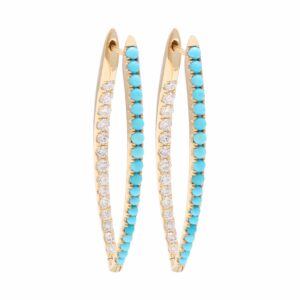 diamond colourstone earrings sample CJDCHE23