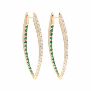 diamond colourstone earrings sample CJDCHE24
