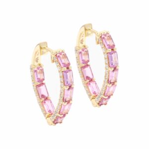 diamond colourstone earrings sample CJDCHE31