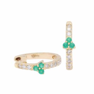 diamond colourstone earrings sample CJDCHE37